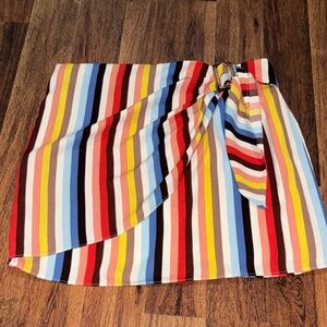 Striped Multicolor Mini Skirt